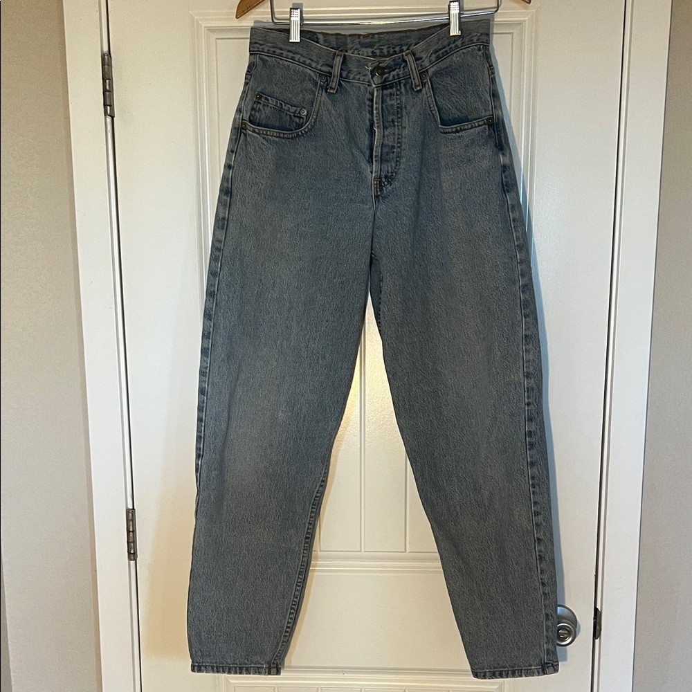 High Rise Denim Jeans in Classic Blue